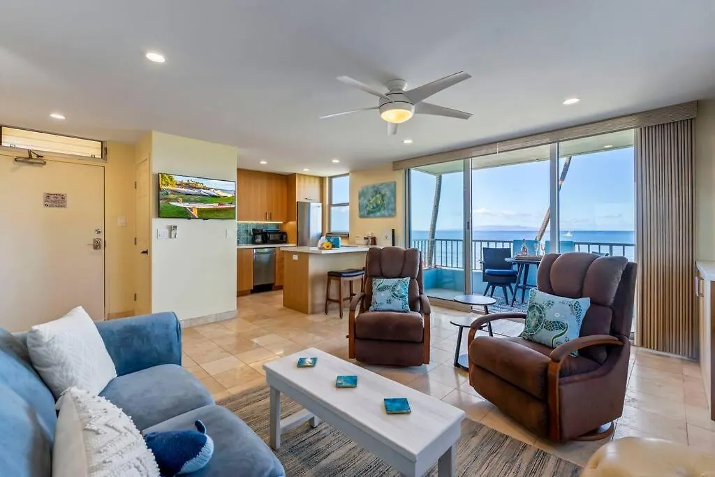 Apartment Nani Kai Hale 209- Remodeled Prime Oceanfront 1 Bedroom Kihei Gem